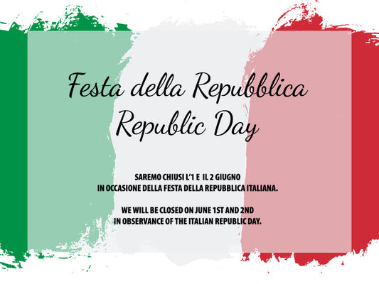 Chiusura 1 e 2 Giugno - Festa della Repubblica