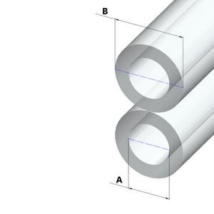 SILKY Transparent twin tube - diam. 7mm x 13mm